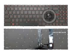 MSI Cyborg 15 A13VFA7-892XTRA7 Uyumlu Klavye Siyah TR, Ver.1 (Beyaz Işık) - Kırmızı Tuş