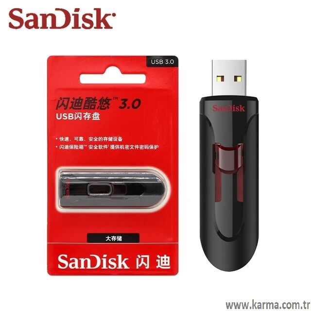 SanDisk Cruzer Glide 64GB USB 3.0 Flash Bellek - SDCZ600-064G-G35