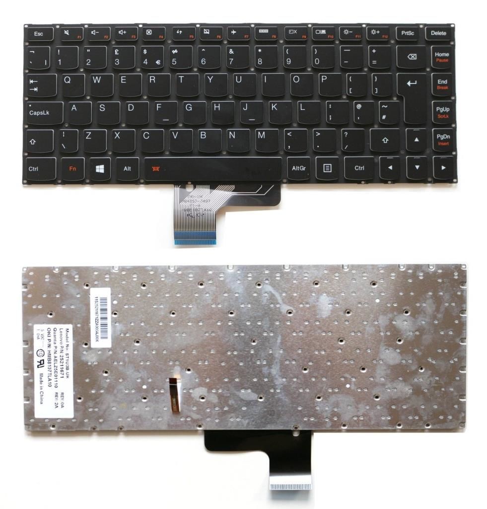 Lenovo ideaPad U330 U330P U330T Notebook Klavye-Siyah-TR-Işıklı