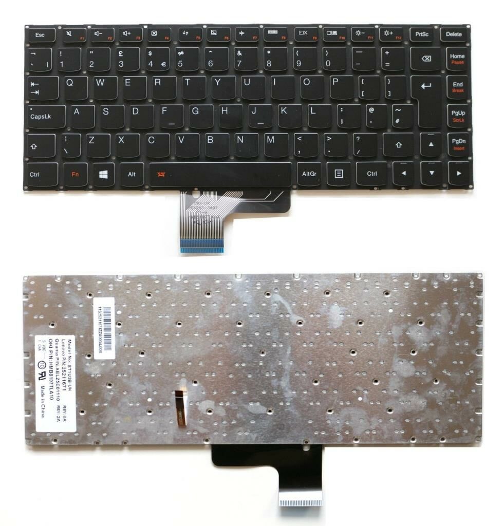 Lenovo IdeaPad U330 Touch Notebook Klavye - Tuş Takımı / Siyah - TR - ışıklı