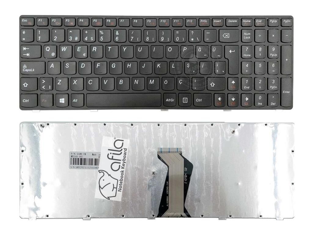 Lenovo ideaPad G780, G780A V580 Klavyesi - Siyah - TR