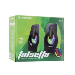 Rampage RMS-G7 FALSETTO 2.0 6 Watt RGB Ledli Yeşil Multimedia Gaming USB Speaker