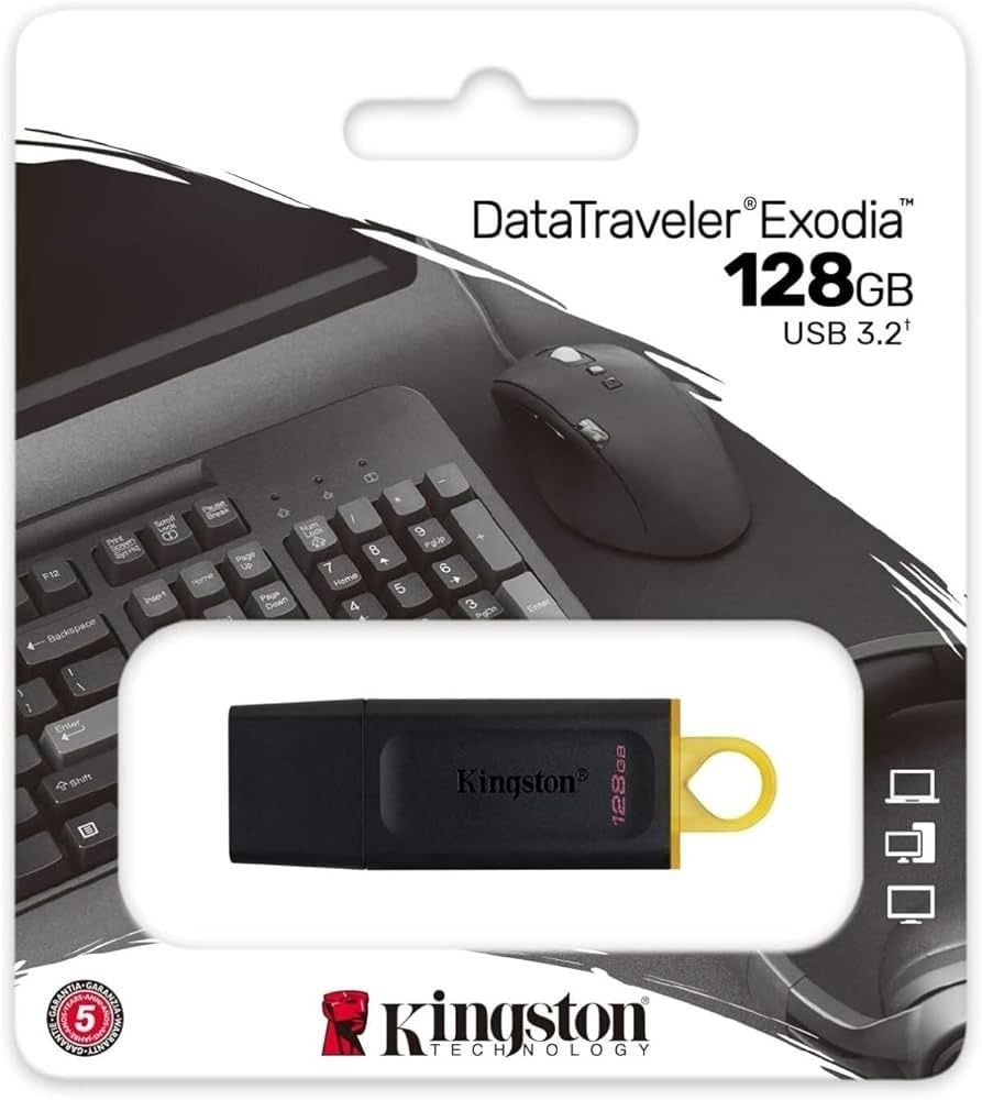 128GB Kingston USB 3.2 DataTravel Exodia USB Flash Bellek DTX/128GB