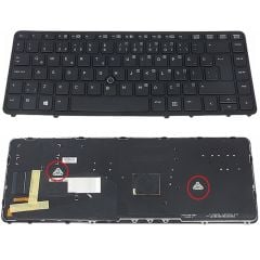 Hp NSK-CP2BV,  730794-001, 9Z.N9JUV.10U Klavye (Siyah TR) ışıklı