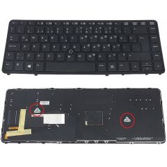 Hp 731179-001,6037B0085703,9Z.N9JBV.201 Klavye (Siyah TR) ışıklı