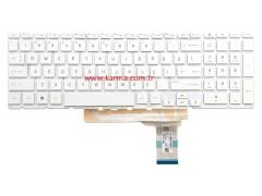 HP Victus Gaming 15-fa2018nt (BQ1P9EA) Uyumlu Notebook Klavyesi, Laptop Tuş Takımı (Beyaz TR) ışıklı