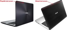 Asus A555LJ, A555LN, A555LP Back Cover - Siyah - Metal Kasa