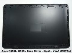 Asus X555 X555DA X555DG Back Cover - Siyah - Metal Kasa