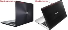 Asus X555UA, X555UB Back Cover - Siyah - Metal Kasa