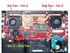 Asus Dq5dc77e000, Dq5dc87e001 Notebook VGA-GPU Fanı Sol V2