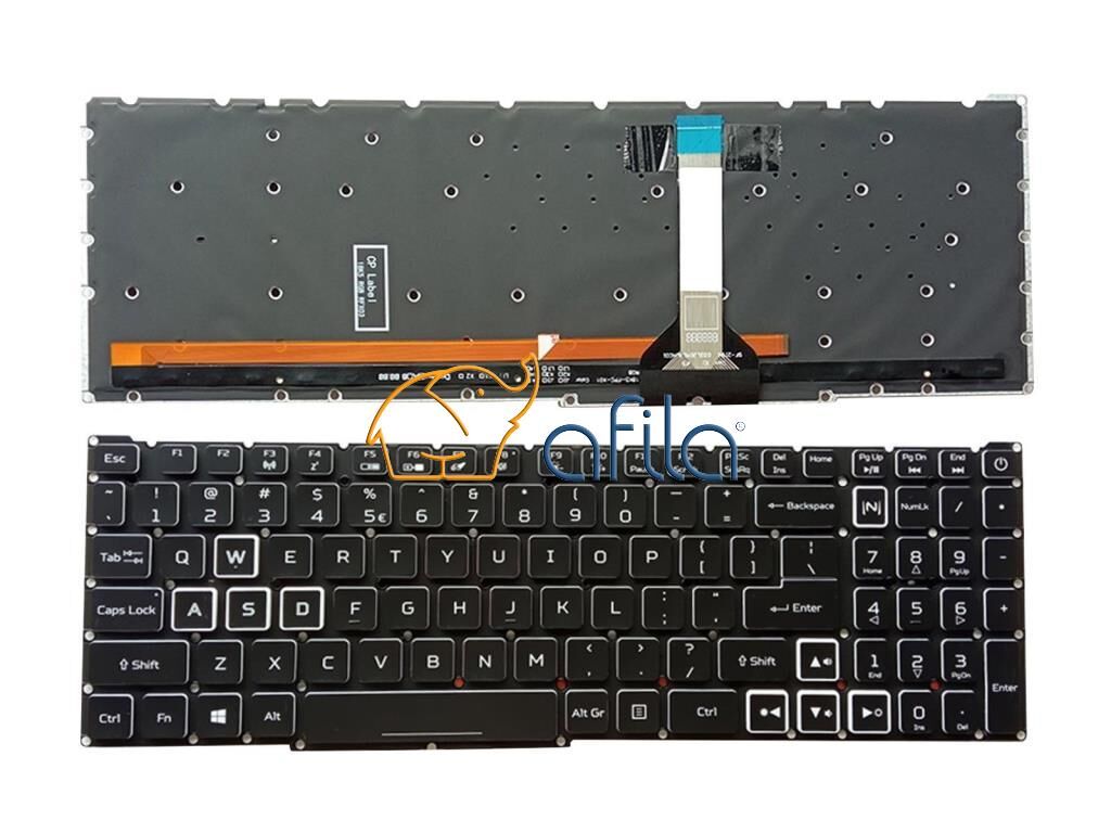 Acer Nitro 5 AN515-58-51B4 Uyumlu Notebook Klavyesi, Laptop Tuş Takımı (Siyah TR) RGB ışıklı
