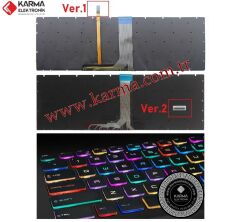 MSI GL75 Leopard 10SDR serisi msi Uyumlu Notebook Klavye (Siyah TR) V1 / RGB ışıklı