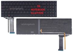 Asus G741, G741JK, G741JM, G741JW Notebook Klavyesi (Siyah) ışıklı