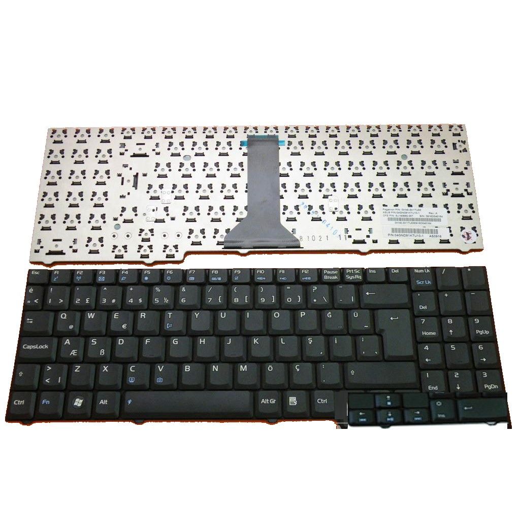 04GND91KUK10-1, 04GND91KRU10-1 Notebook Klavyesi (Siyah TR)
