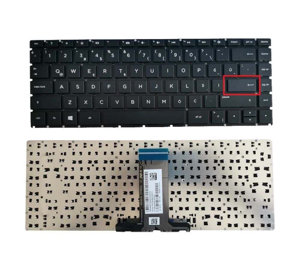 HP 240 G8 (34N94ES4) uyumlu Notebook Klavyesi, Laptop Tuş Takımı (Siyah TR)