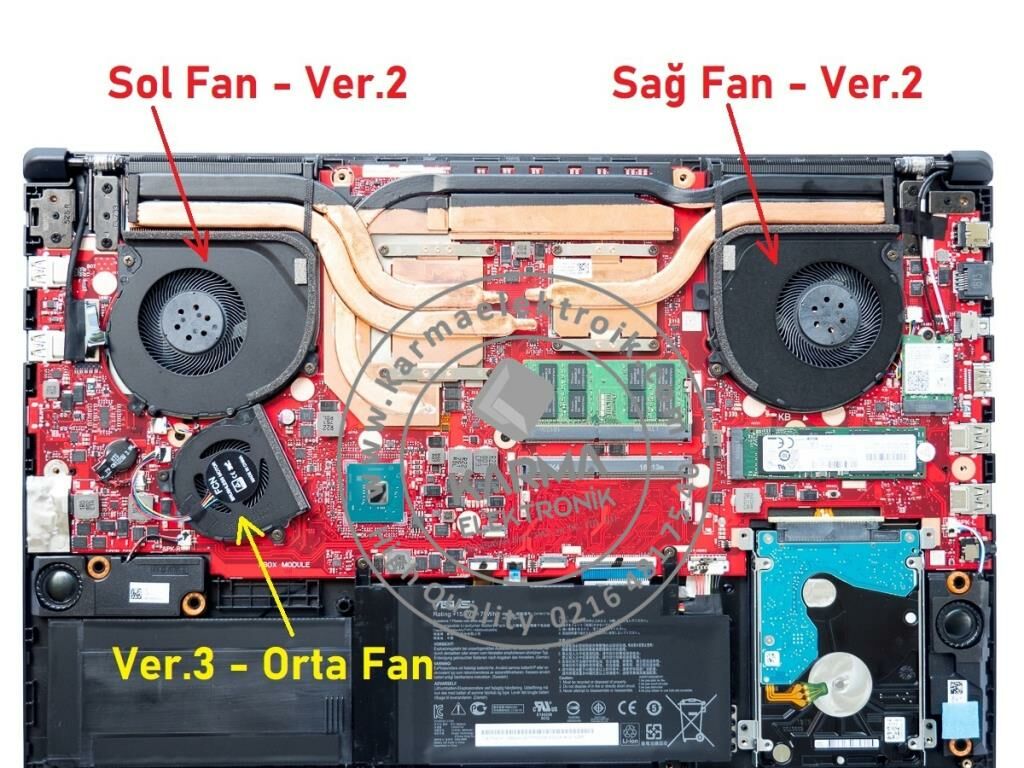 Asus ROG Strix GL703GM-DS74 GL703GM-NS73 Notebook VGA-GPU Fanı Sol V2