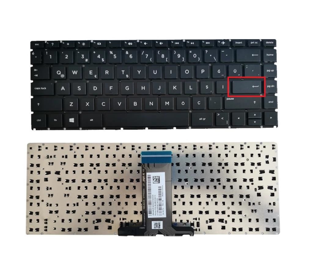 HP 240 G8 (34N94ES7) uyumlu Notebook Klavyesi, Laptop Tuş Takımı (Siyah TR)