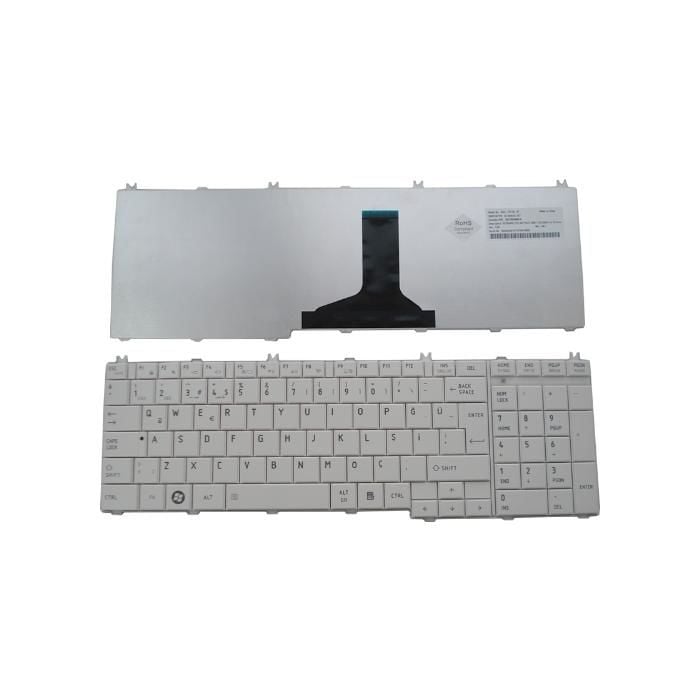 Toshiba Satellite L670D-ST2N01, L670D-ST2N02 Notebook Klavyesi - Tuş Takımı (Beyaz TR)