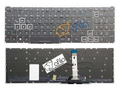 Acer Nitro 5 AN515-58-72FA Uyumlu Notebook Klavyesi, Laptop Tuş Takımı (Siyah TR) RGB ışıklı