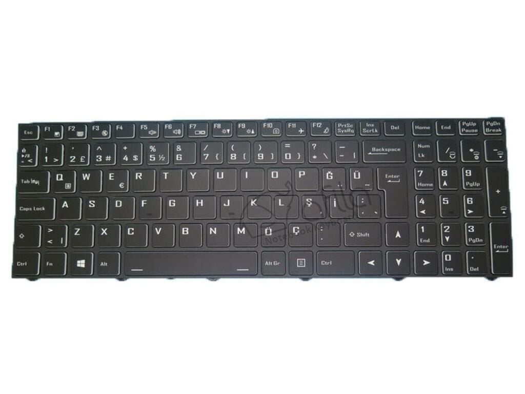 Casper Nirvana X500.1065-8D00X-G-F, X500.1065-8E00P-G-F Notebook Klavyesi, Laptop Tuş Takımı (Siyah TR) - RGB ışıklı