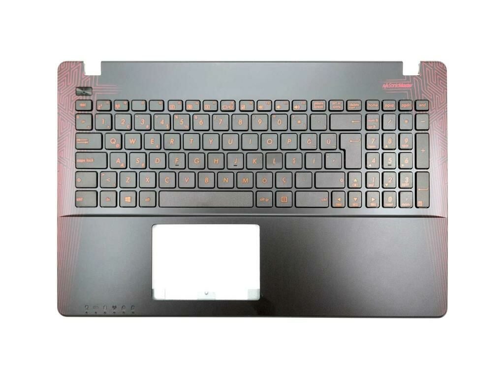 Asus FX550VX Notebook Klavyesi Kasa Siyah (Kırmızı Harfli)