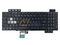 Asus TUF Gaming FX705DU-AU037 Uyumlu Notebook Klavye - Tuş Takımı / Siyah - TR - Backlit - Ver.2 (RGB)