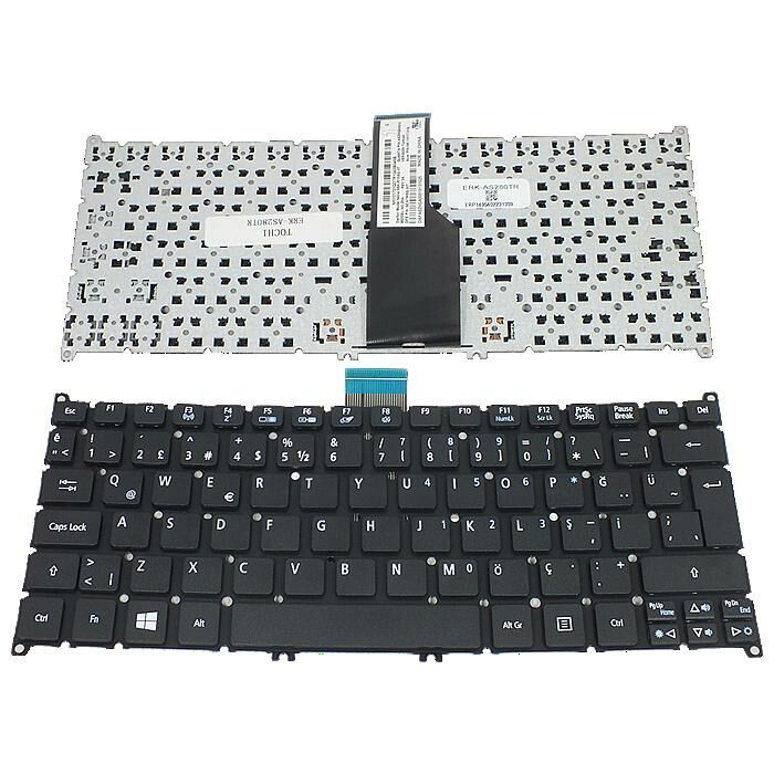 Acer Chromebook C710-2411, C710-2457, C710-2487 Klavye Siyah TR