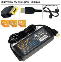 Lenovo ThinkPad TP00050B Notebook uyumlu Adaptör, Şarj Aleti Cihazı (20V 3.25A 65W)