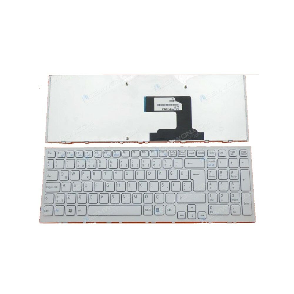 Sony VPC-EL25EG/B VPC-EL25EN/B VPC-EL25FJ/W Klavyesi (Beyaz TR)