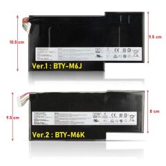 MSI GS63VR Stealth Pro 6RF-046TR msi Notebook Bataryası, Pili Ver.1