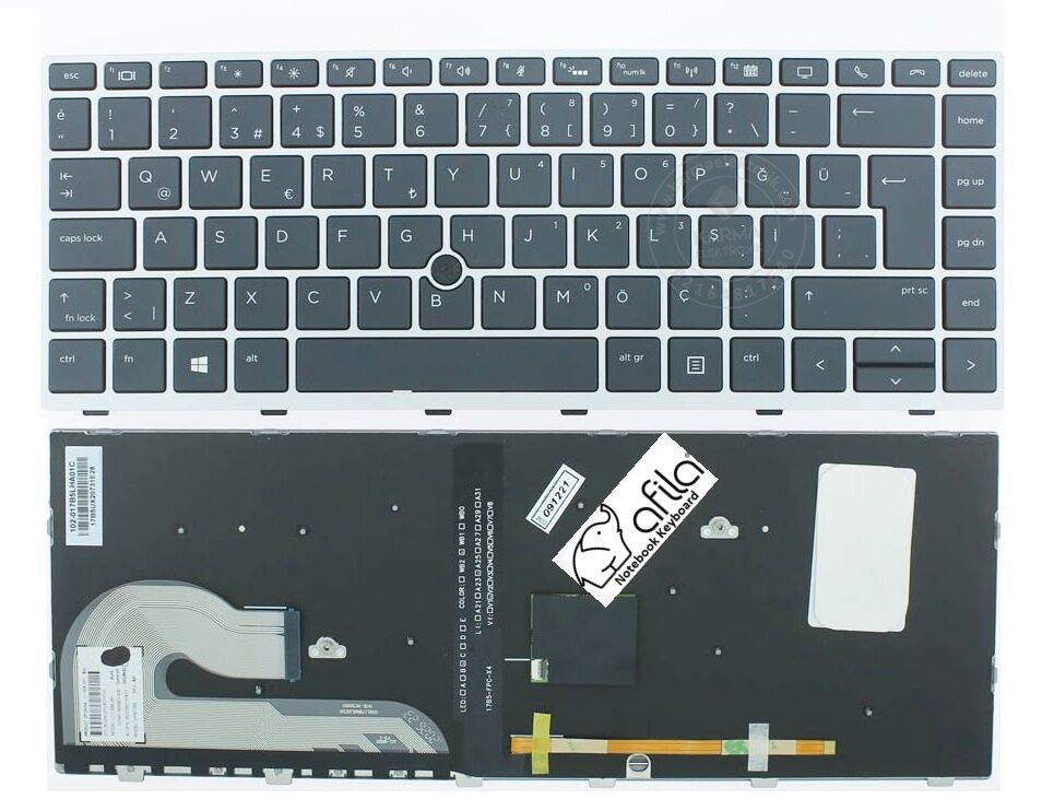 Hp 840 G6 1Q5P8ES 1Q5P6ES Notebook Klavyesi - Siyah - Işıklı
