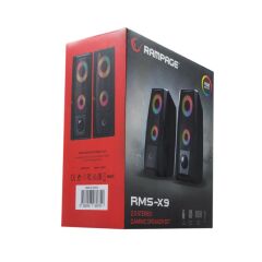 Rampage RMS-X9 2.0 RGB Işıklı Multimedia 5V 30dB Gaming Oyuncu Speaker