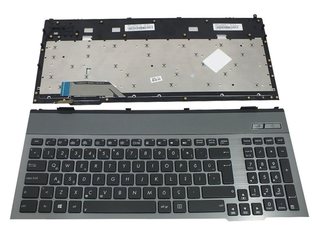 Asus 0KNB0-B411ND00, 0KNB0-B411KO00 Klavyesi - Siyah - Işıklı