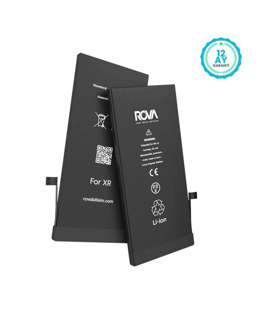 Rova iPhone XR Yüksek Kapasiteli Batarya Pil 3510 mAh