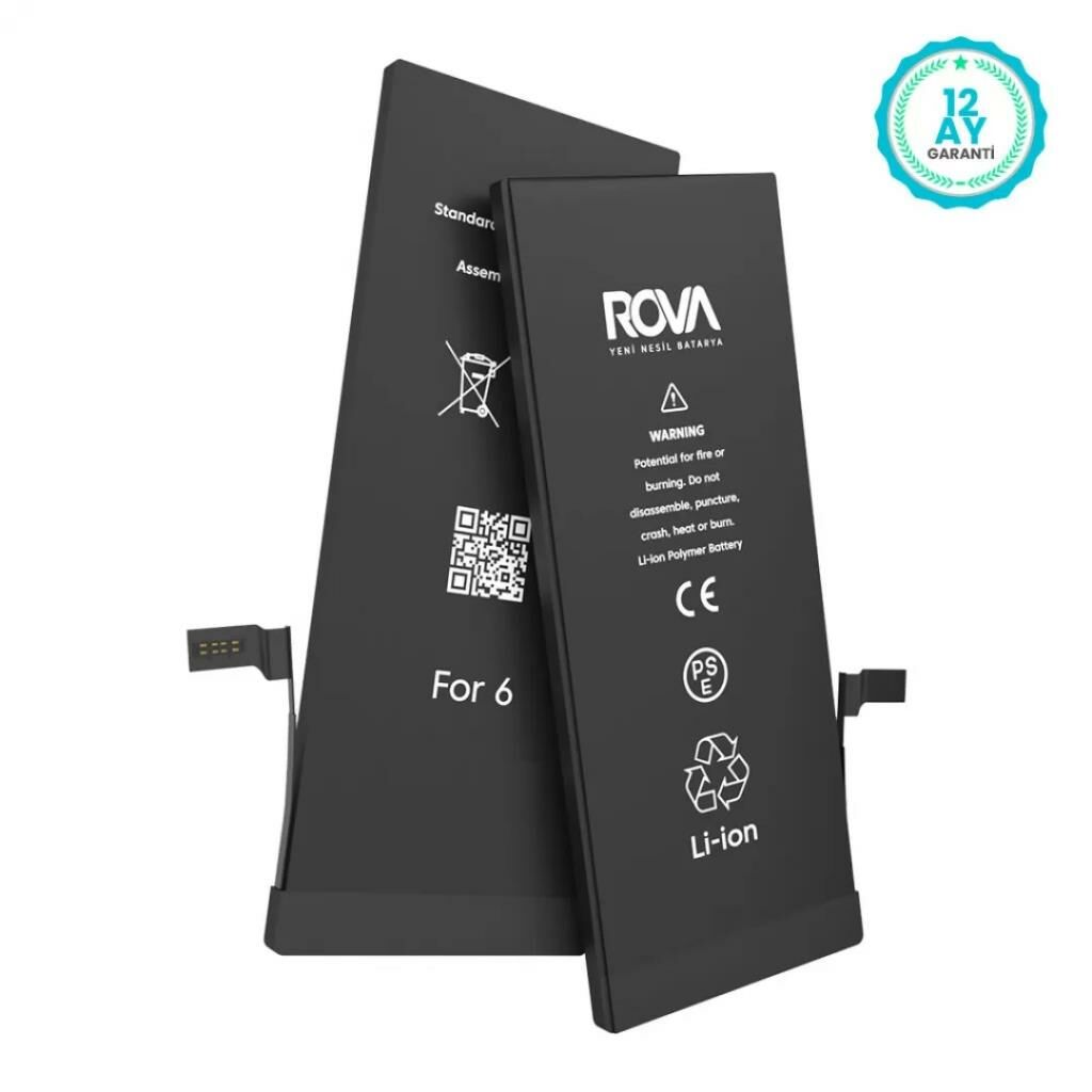 Rova iPhone 6G Yüksek Kapasiteli Batarya Pil 2300 mAh (A1549, A1586)