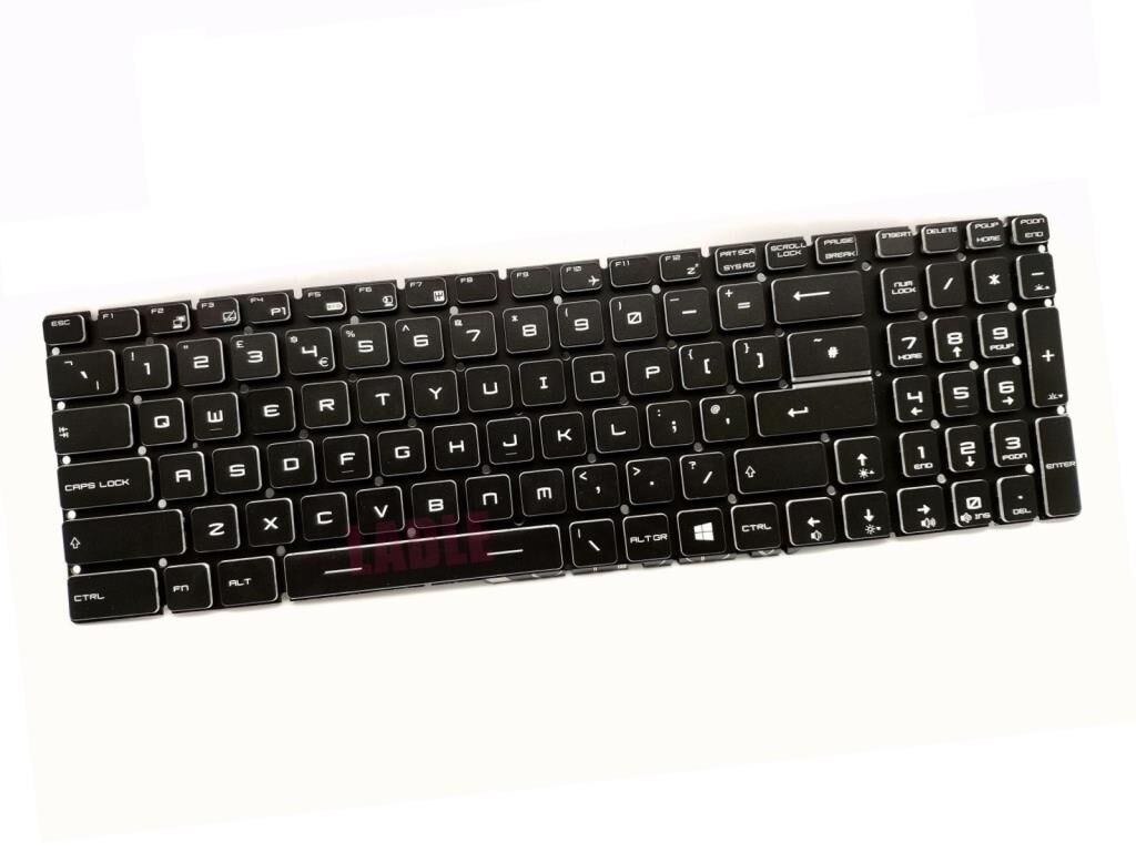MSI GP65 Leopard 10SFK, 10SFR msi Uyumlu Notebook Klavyesi (Siyah TR) Ver.2 / RGB ışıklı