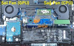 HP Omen 15-CE038TX, 15-CE039TX, 15-CE040TX Cpu Fanı