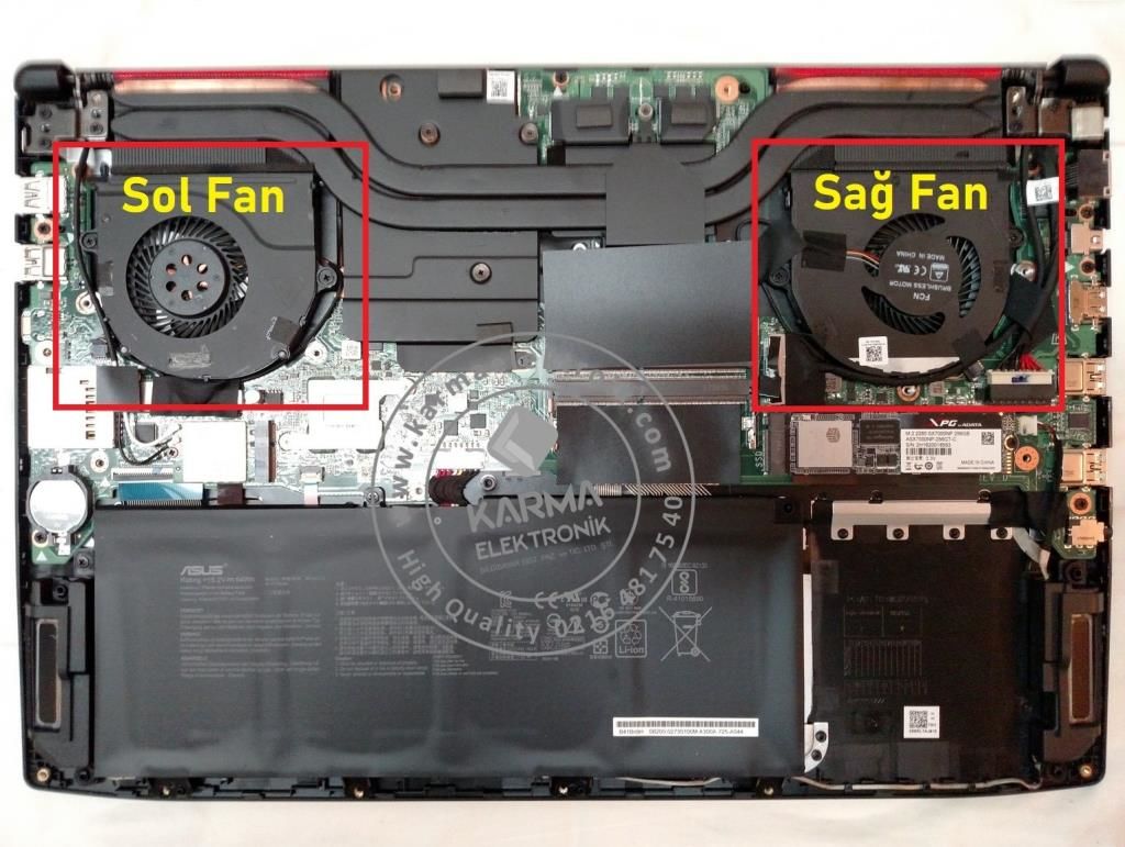Asus GL703V Notebook Fan / Sol - Ver.1