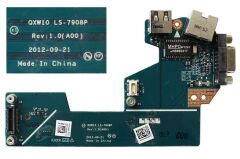 DELL Latitude E5530 SD Kart LAN VGA USB Board, 0826R6, QXW10 LS-7908P