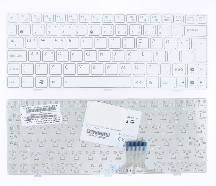 ASUS EEE PC 1000HC 1000HV 904 904ha Notebook Klavyesi Beyaz TR / Ver.2
