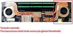 MSI GL72 6QC-035XTR, GL72 6QC-076XTR Notebook CPU-İşlemci Fanı - Ver.1 (3 Pin)