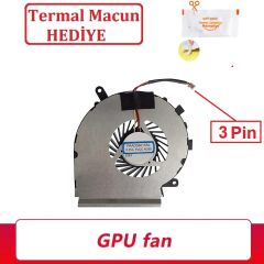 MSI GL72 6QC-035XTR, GL72 6QC-076XTR Notebook CPU-İşlemci Fanı - Ver.1 (3 Pin)