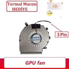 MSI GL72 6QE-1028XTR, GL72 6QF-641XTR Notebook CPU-İşlemci Fanı - Ver.1 (3 Pin)