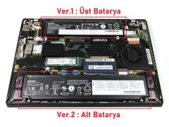 Lenovo 00HW022, SB10F46460 Notebook Bataryası Ver.1 Üst
